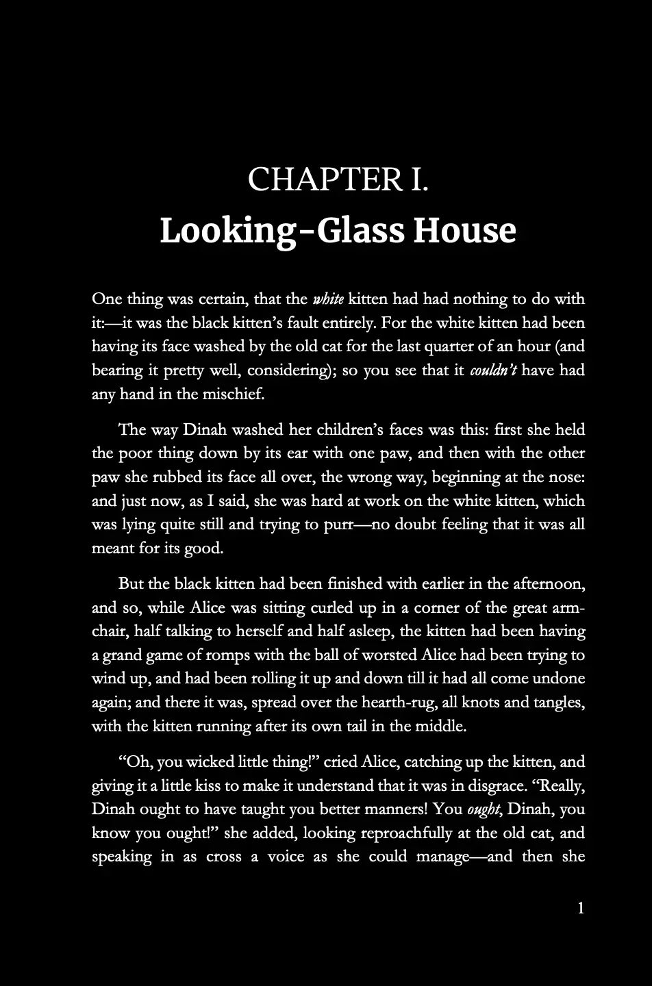 Through the Looking-Glass - Dark Edition Books