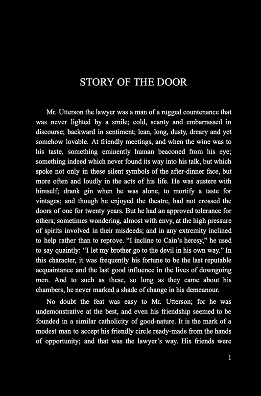 The Strange Case of Dr. Jekyll and Mr. Hyde