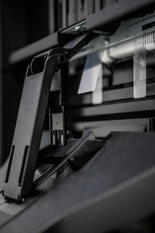 close up image of a commercial printer